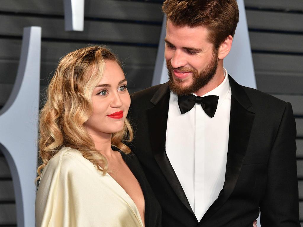 The split between Miley Cyrus and Liam Hemsworth played out in the public eye. Picture: AFP