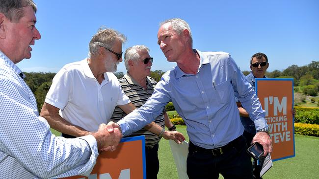 One Nation state leader Steve Dickson on the Sunshine Coast yesterday following the election announcement. Picture: Warren Lynam