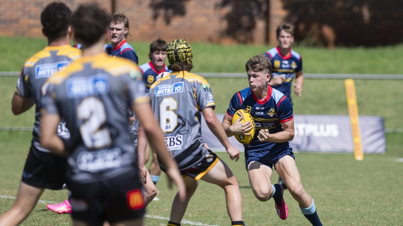 Matthew Drews (pictured for the Western Clydesdales in a Mel Meninga Cup trial) scored four tries for Dalby against Highfields Eagles. Picture: Kevin Farmer