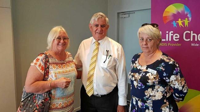 IMPORTANT TALK: Gunther Village Facility Manager Vicki Boyd and Care Manager Colleen Maddern met with the Minister for Aged Care Ken Wyatt over a breakfast held at Hervey Bay on Wednesday, October 31.