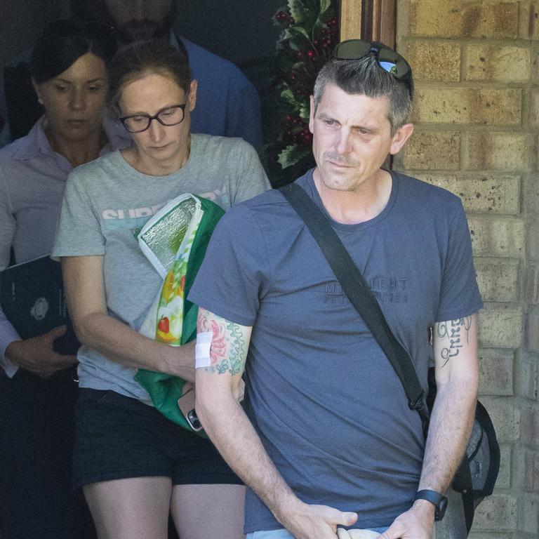 Lee Lovell returns to the scene of the fatal home invasion. Picture: Richard Walker