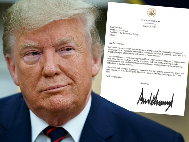 Donald Trump and his extraordinary letter to Turkey's President Erdogan.