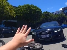 A shocking video has showed the moment a Paradise Point boy was allegedly hit by an Audi A5 while riding his motorbike in Paradise Point on January 6. Photo: Instagram