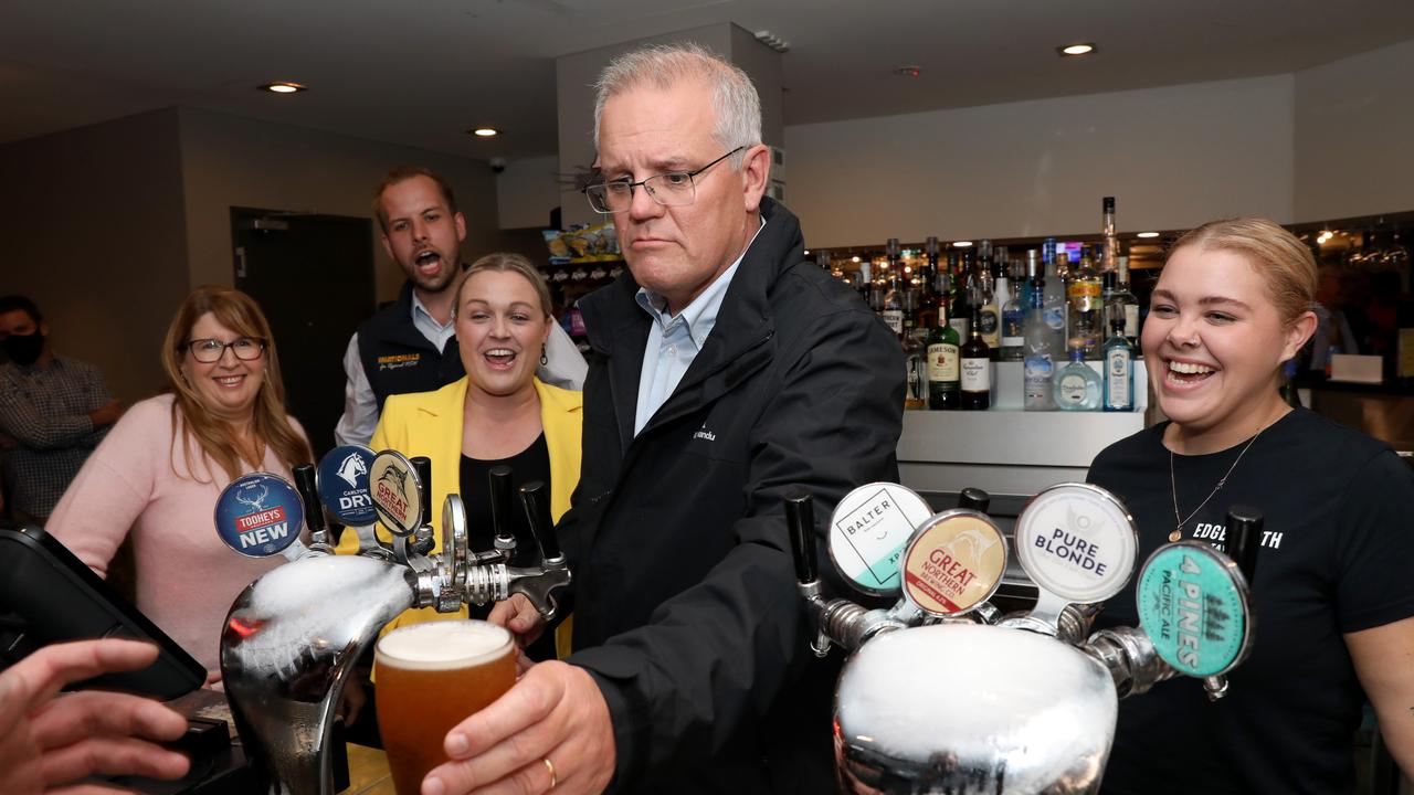 Prime Minister Scott Morrison on the campaign trail. Picture: Damian Shaw/News Corp Australia