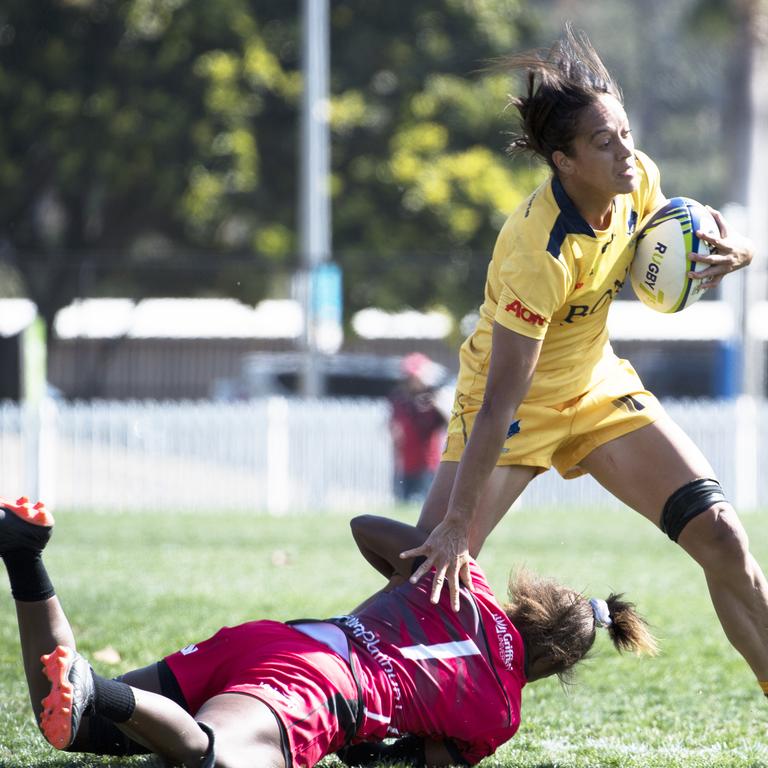 Action from the opening weekend of the Aon Rugby Sevens. Picture: CAVAN FLYNN