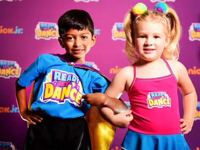 Townsville Academy of Performing Arts will have their junior performers star in NickelodeonÕs Ready Set Dance. Rion Antony 6 and McKayla Bliesner 4. Picture: Alix Sweeney