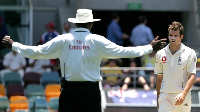 Jimmy Anderson bowls a rare bad one at the Gabba.