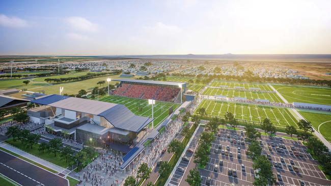 The masterplan includes a junior rugby league hub and view deck.