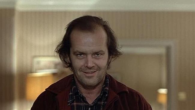 Jack Nicholson in scene from <i>The Shining.</i>