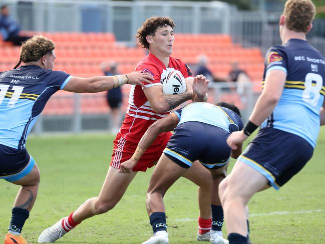 Palm Beach Currumbin SHS big man Devin Bates-Wellington. Picture: Liam Kidston