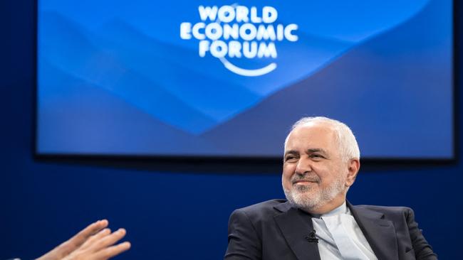 Iran's Vice-President for strategic affairs Mohammad Javad Zarif at the World Economic Forum annual meeting in Davos. Picture: AFP