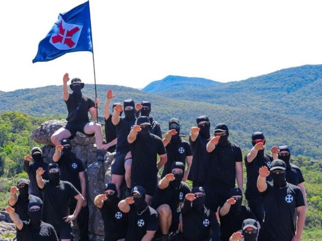 The white supremacists gave Nazi salutes and were heard chanting ‘Heil Hitler’ and ‘white power’ during their trip.