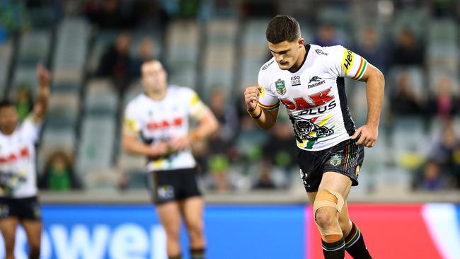 Nathan Cleary hit the match winning field goal against Canberra.