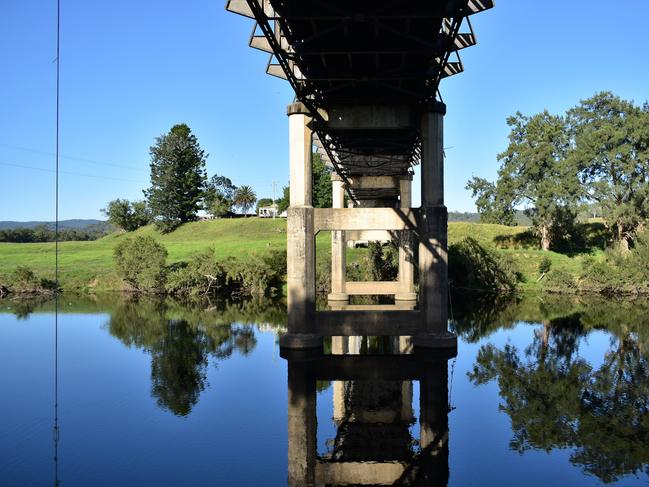 A bridge spans the Nymboida river, key to the Coffs Harbour and Clarence Valley water supplies.