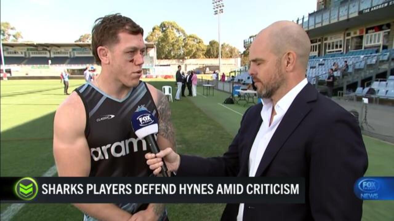 Sharks captain defends Hynes criticism