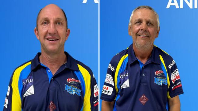 Gympie Devils 2025 coaches Darren Burns and Michael Buckley. Pictures: Facebook.