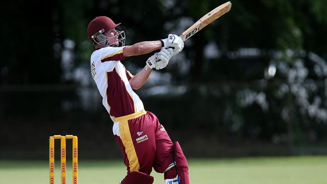 Australia Day T20 Cricket Final. Atherton V's Norths. Atherton's Gerard Fox on his way to scoring 60. Picture: Stewart McLean