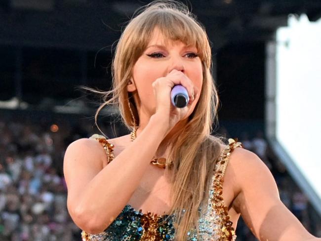 DENVER, COLORADO - JULY 14: EDITORIAL USE ONLY Taylor Swift performs onstage during "Taylor Swift | The Eras Tour" at Empower Field At Mile High on July 14, 2023 in Denver, Colorado. (Photo by Tom Cooper/TAS23/Getty Images for TAS Rights Management)