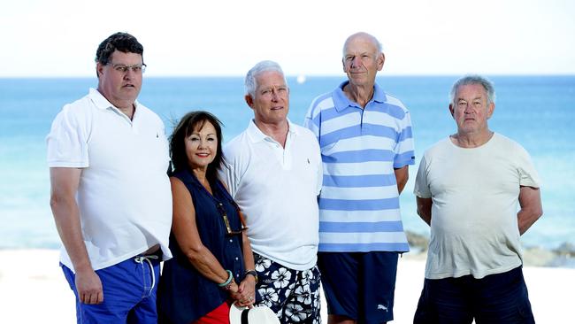 Concerned Carrickalinga locals in 2017 — Chris Hughes, Rosemary Mather, Chris Mather, Bill Chapman and John Lawrence. Picture: Dylan Coker