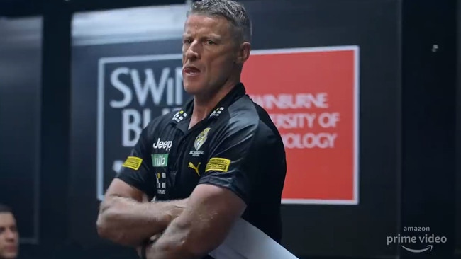 Damien Hardwick in stills from AFL documentary Marking Their Mark.