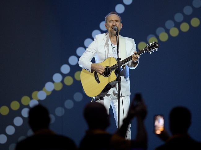 Colin Hay performs during the closing ceremony of the Invictus Games in Sydney. Picture: AAP