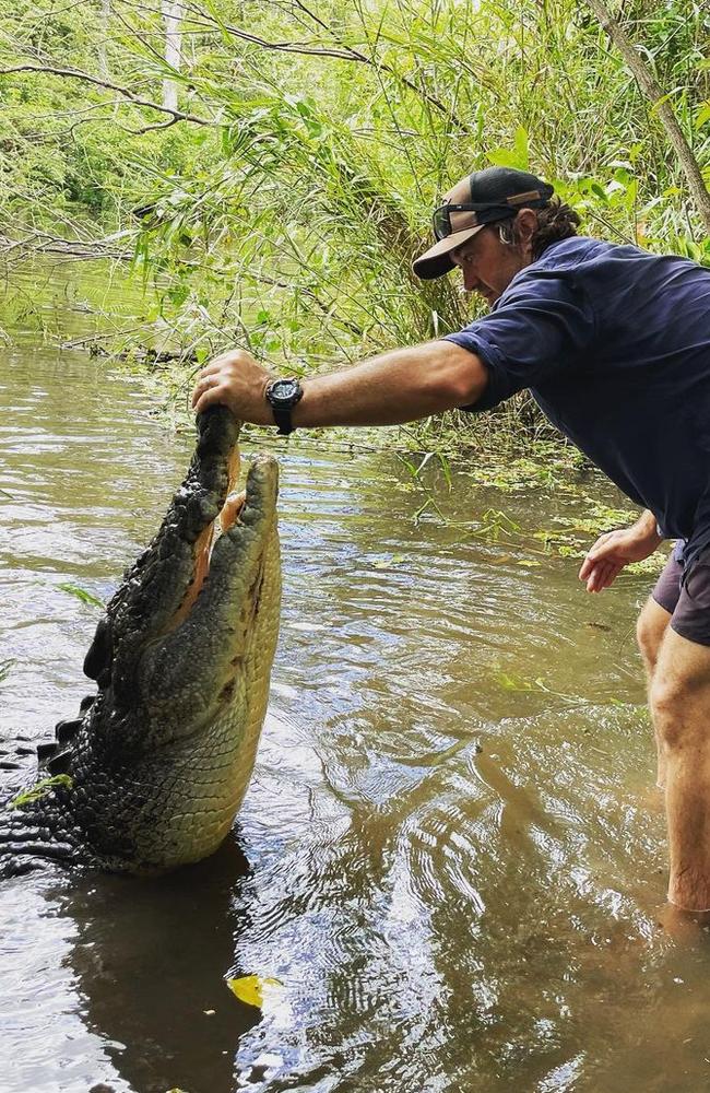 Matt Wright is mourning the loss of his “most loved crocodile” Bonecruncher. Picture: Instagram