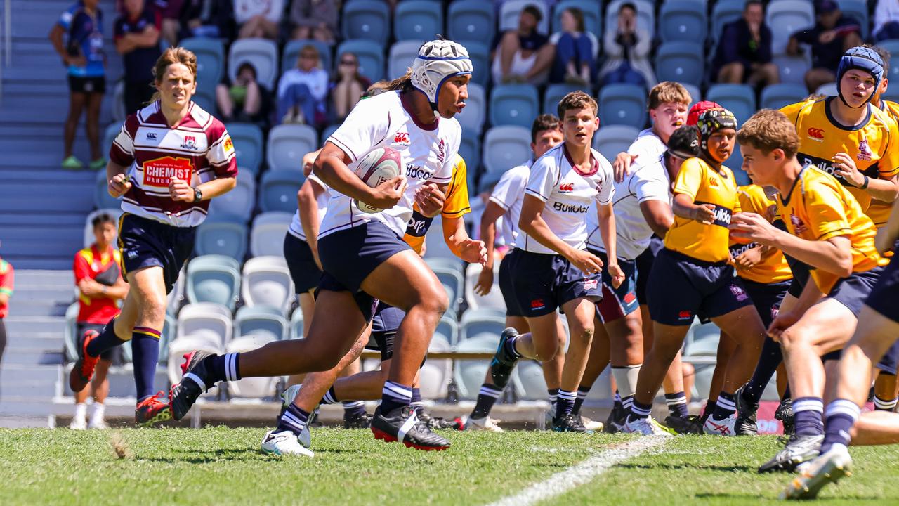 Buildcorp Emerging Reds Cup day one action between South East Queensland's Under-15s and Brisbane White Under-15s. Picture credit: QRU Media/ Erick Lucero.