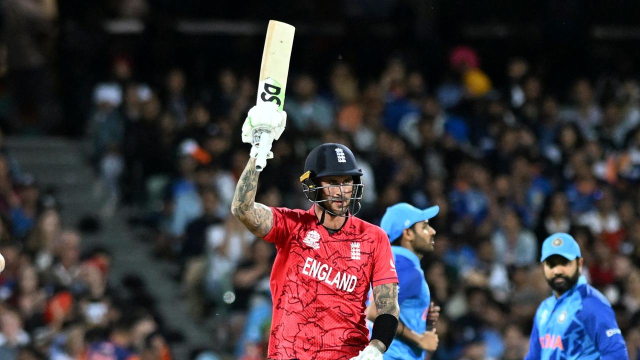 Hales has continued his incredible comeback story, with an incredible performance to catapult England into the final. Picture: AFP.