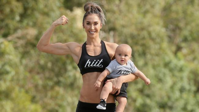 Super-fit mum Chontel Duncan revealed her six-pack caused problems at birth.