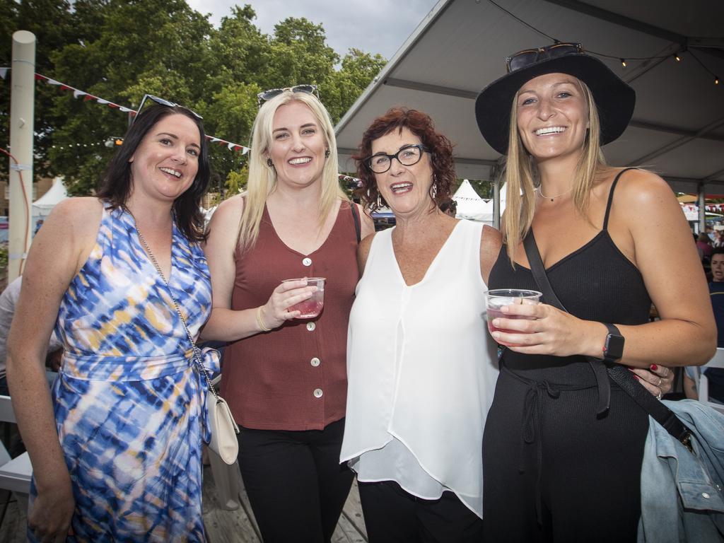 Emily Mcintyre, Ella Macdonald, Claire Mcintyre and Alex Finlayson at day 5 of the Taste of Tasmania. Picture: LUKE BOWDEN