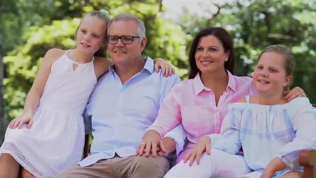 The Prime Minister looking relaxed with his family in the video posted to Twitter on Wednesday night.