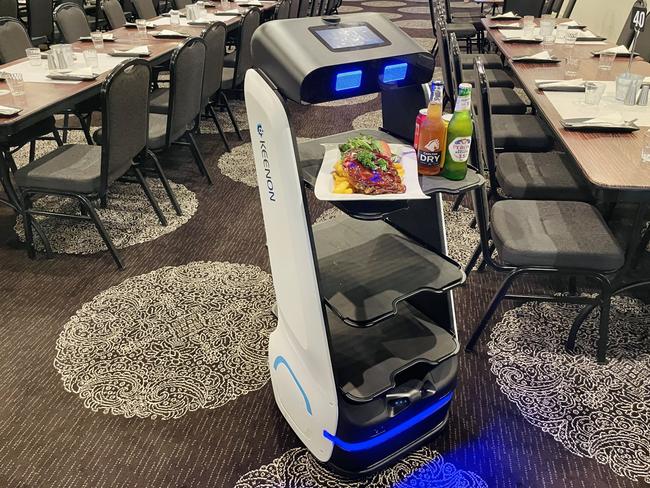 Elements Bar and Restaurant are the first business in Warrnambool to introduce the robot waiter to the public. Picture: Jack Colantuono