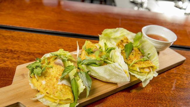 Quan 55, a Vietnamese eatery, in Chirn Park, Labrador. Prawn and Pork Crepes. Picture: Jerad Williams