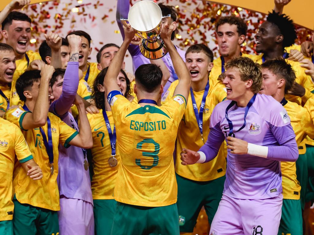 the U20 Asian Cup Final between Saudi Arabia and Australia at Bao'an Sports Centre Stadium  on March 1, 2025 in Shenzhen, Guangdong Province of China. Picture: Zhicheng Qin/Football Australia/supplied