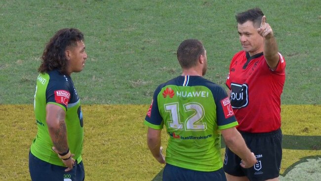 Josh Papalii was sent straight off.