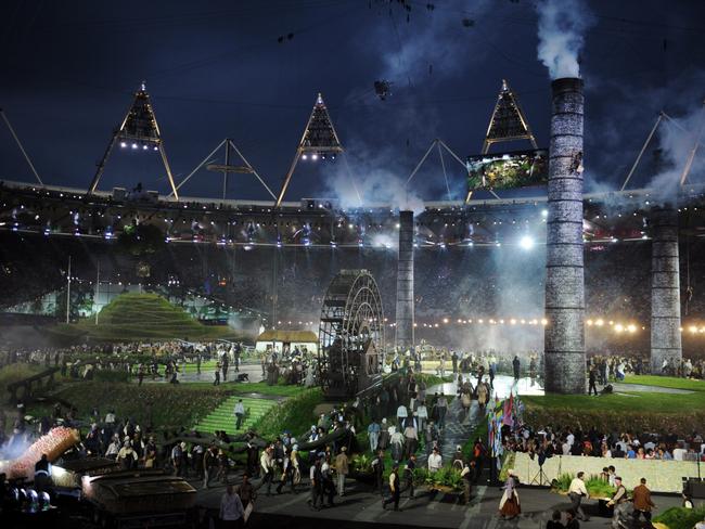 London Olympics opening ceremony. Picture: Michael Dodge