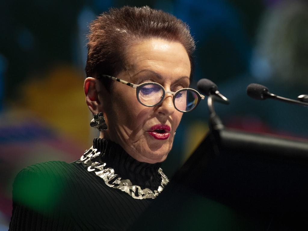 Clover Moore, Lord Mayor of Sydney pictured speaking at a YES Event at Town Hall, Sydney. Picture: Monique Harmer