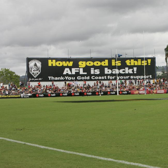 A sign at Carra Stadium which reads 