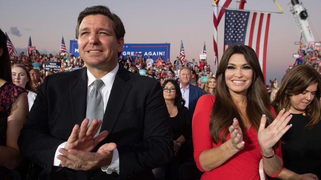 Florida Governor Ron DeSantis, left. Picture: AFP