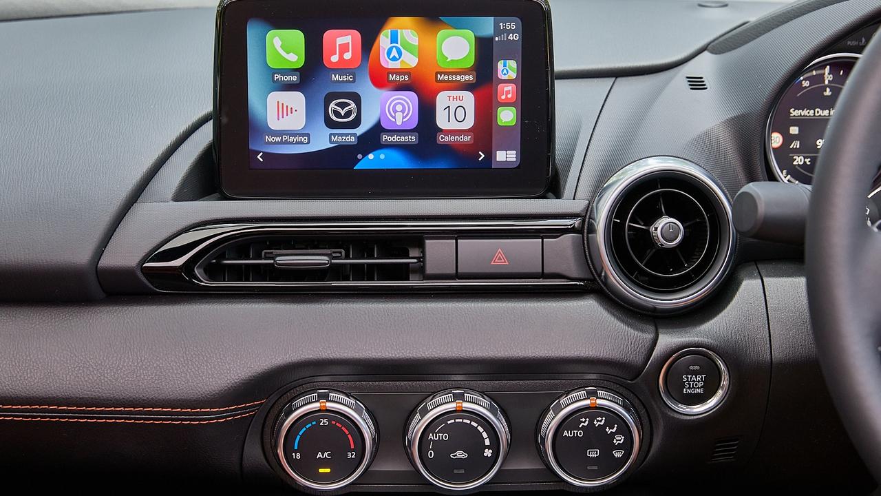 A touchscreen with Apple CarPlay makes newer MX-s5 easier to live with than early models.