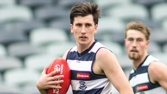 Charlie Constable pushed a strong case for a re-call in Geelong’s VFL loss to Essendon on Sunday. Pic: Arj Giese.