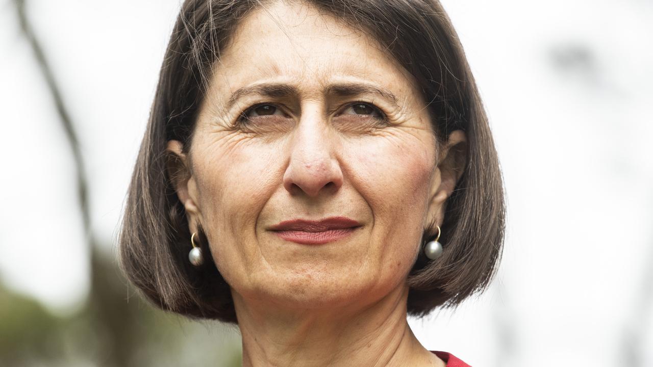 NSW Premier Gladys Berejiklian during a press conference on Thursday after NSW has recorded its first locally acquired COVID-19 case in nearly four weeks. Picture: Jenny Evans/Getty Images.