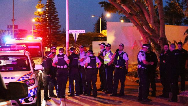 A District Duty Officer checks on an investigation into a brawl in Surfers Paradise.