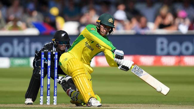 Usman Khawaja played a matchwinning innings for Australia bats during the Group Stage match of the ICC Cricket World Cup 2019 between New Zealand and Australia at Lord’s. Picture: Alex Davidson/Getty Images