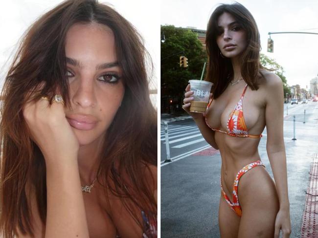 Emily Ratajkowski has taken her affinity for cheeky undergarments to new extremes on the cover of a magazine.