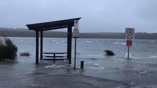 Flooding at Lake Conjola. Picture: John Morrison