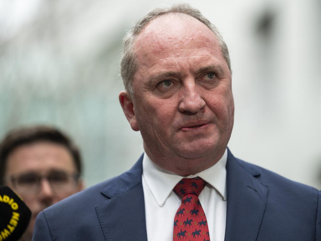 Deputy Prime Minister Barnaby said the Queensland Premier was ‘on the wrong side of history’ for pursuing a border lockdown policy that many Australians no longer supported. Picture: NCA NewsWire / Martin Ollman.