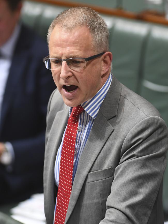 Australian Minister for Urban Infrastructure Paul Fletcher says parts of CDU would move into the Darwin CBD as part of the City Deal. Picture: AAP Image/Lukas Coch