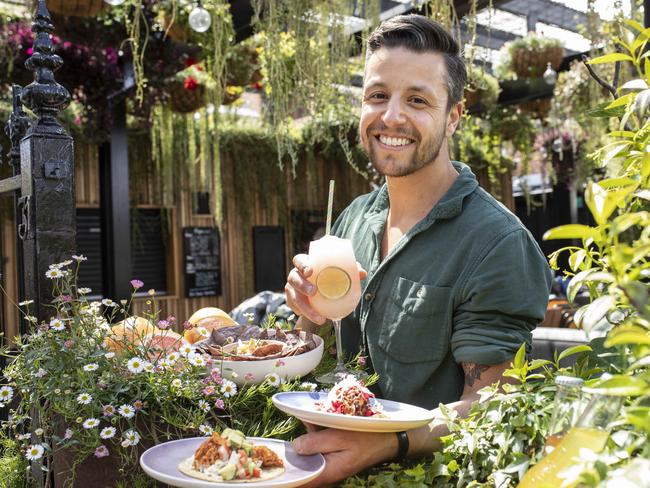 Ben Korkmaz, the creator of In The Hanging Garden’s new resident kitchen Mother Mexico, is ready for Sunday’s fiesta. Picture: Eddie Safarik