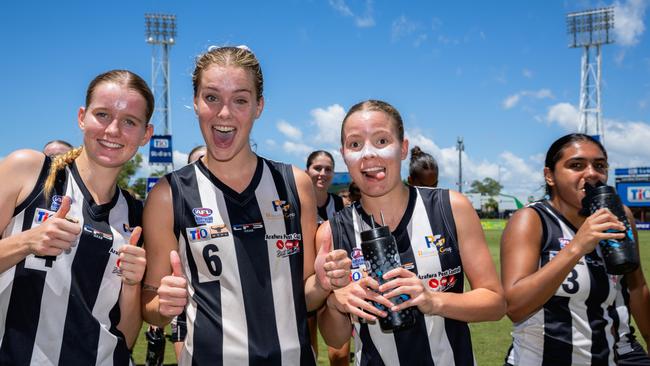 The Nightcliff Tigers took on the Palmerston Magpies in the 2024-25 NTFL women's semi-final. Picture: Pema Tamang Pakhrin